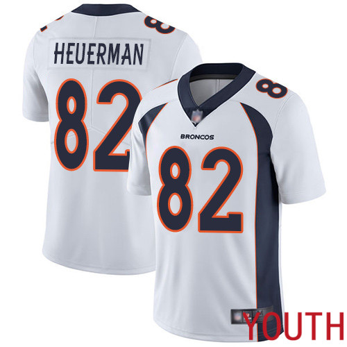 Youth Denver Broncos #82 Jeff Heuerman White Vapor Untouchable Limited Player Football NFL Jersey